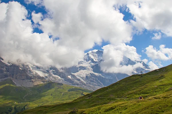 Cloudy Eiger mountain — Stock Photo, Image