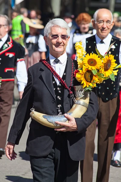 Swiss National Day parade in Zurich — Stock Photo, Image