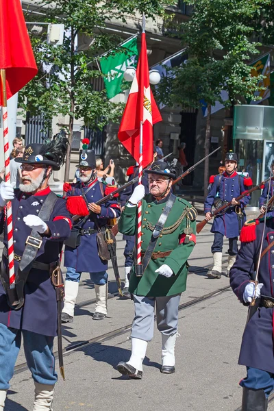 Desfile del Día Nacional Suizo en Zurich — Foto de Stock