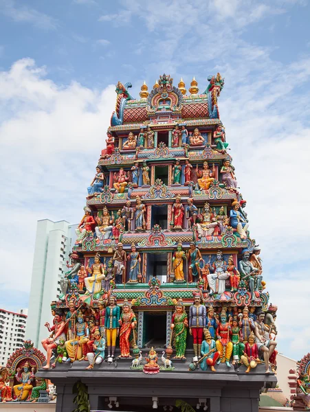 Fragment de décorations du temple hindou — Photo