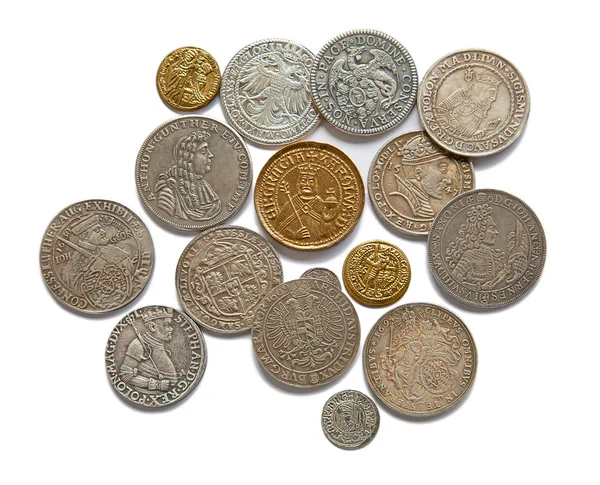 Colección de las monedas medievales — Foto de Stock