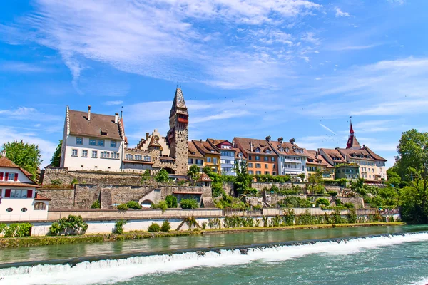 Bremgarten Zurich yakınındaki tarihi kent — Stok fotoğraf