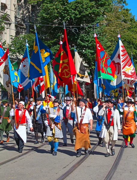 Défilé de la fête nationale suisse à Zurich — Photo