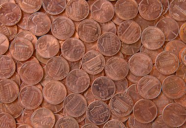 Büyük miktarda Amerikan sikkesi.