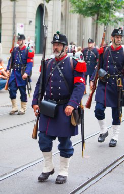Zürih İsviçre Ulusal Günü Yürüyüşü