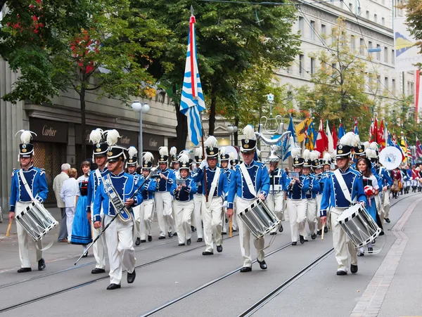 Swiss National Day parade in Zurich — Stock Photo, Image