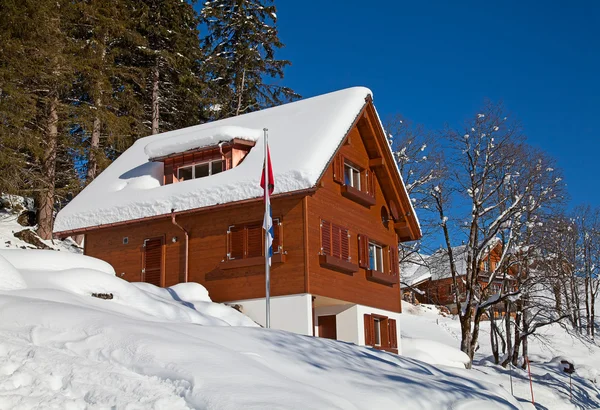 Winter in the swiss alps — Stock Photo, Image