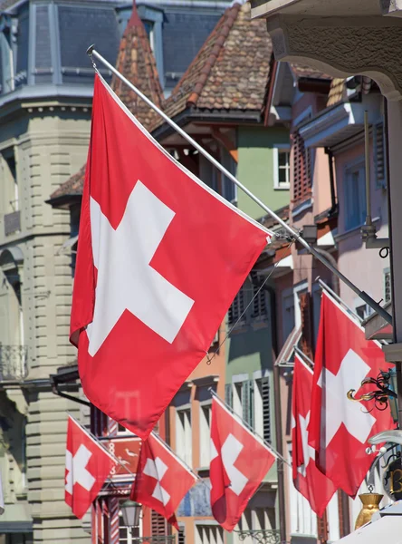 Schweiziska Nationaldagen i Zürich — Stockfoto