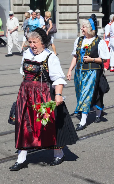 Swiss National Day parade in Zurich — Stock Photo, Image