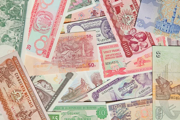 Billetes africanos en segundo plano —  Fotos de Stock