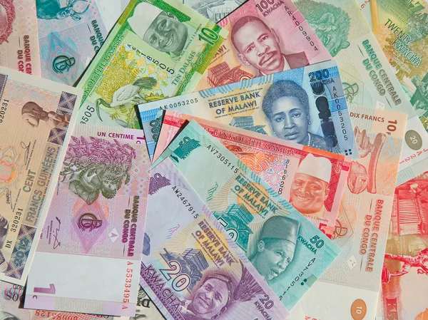 Afrikaanse bankbiljetten op achtergrond — Stockfoto