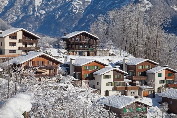 Winterferienhäuser — Stockfoto