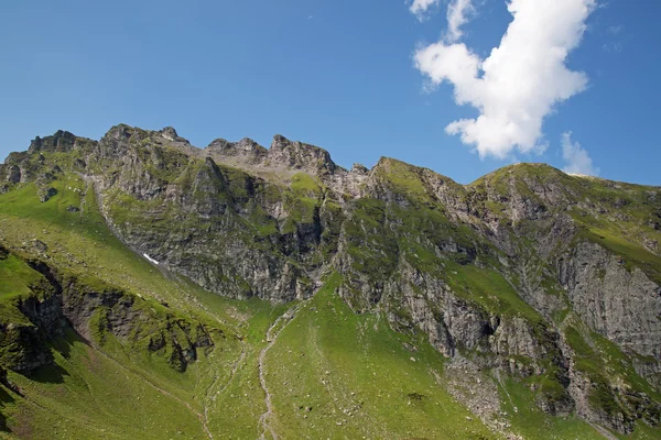 Pěší turistika ve švýcarských Alpách — Stock fotografie