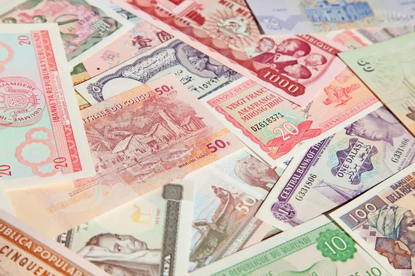 Billetes africanos en segundo plano — Foto de Stock