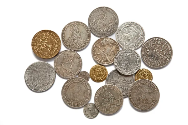 Collectie van de middeleeuwse munten — Stockfoto