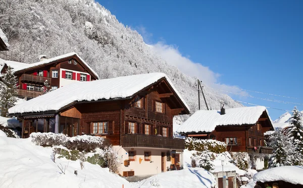 Casas de férias de inverno — Fotografia de Stock