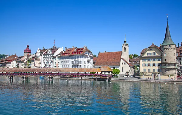 Centro histórico da cidade de Luzern — Fotografia de Stock