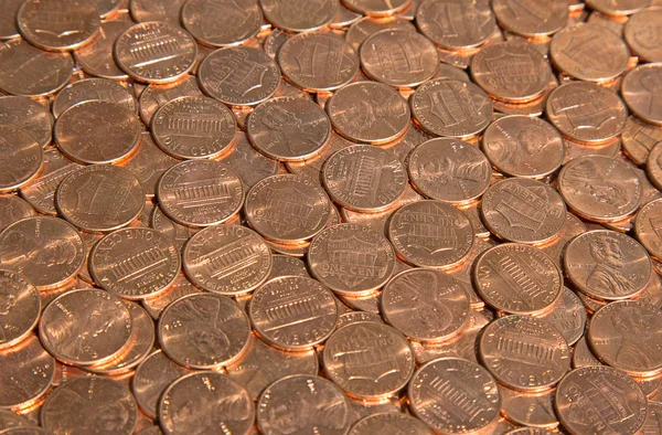 Huge pile of the US coins — Stock Photo, Image