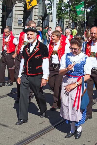 Schweiziska nationaldagen parad i Zürich — Stockfoto