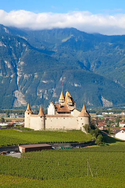 Castillo Chateau d 'Aigle en el cantón Vaud — Foto de Stock