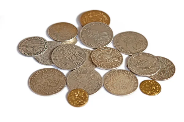 中世のコインのコレクション — ストック写真