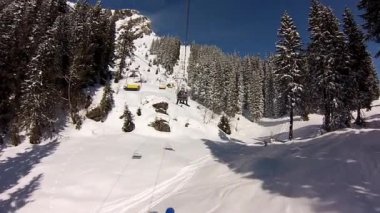 İsviçre Alplerinde kış (Braunwald, Glarus, İsviçre)