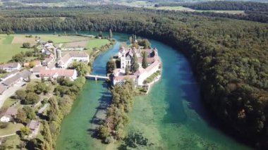 İsviçre, Shaffhausen yakınlarındaki Stein-Am-Rhein ortaçağ şehri