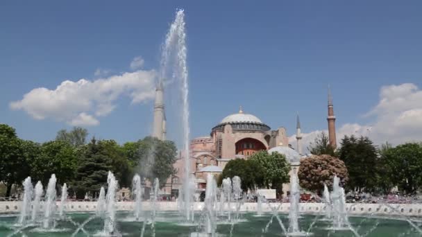 Haghia Aya Sophia Känd Kyrka Och Moské Istanbul — Stockvideo