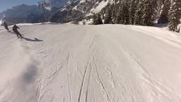 Inverno Sulle Alpi Svizzere Braunwald Glarus Svizzera — Video Stock