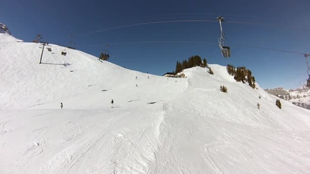 Slope Skiing Resort Flumserberg Switzerland — Stock Video