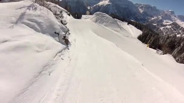 Winter Den Schweizer Alpen Braunwald Glarus Schweiz — Stockvideo