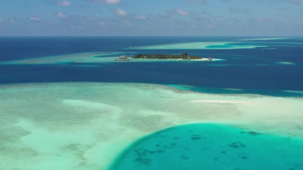 Maldivianský Ostrov Ráj Tropech — Stock video