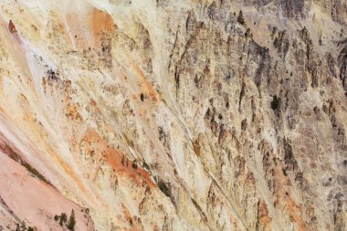 Yellowstone Ulusal Parkı 'ndaki Şelale ve Kanyon, Wyoming, ABD
