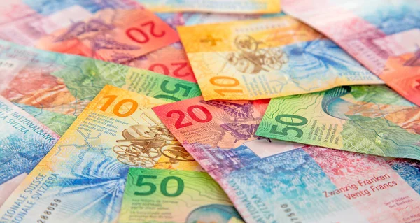 Raccolta Delle Nuove Banconote Svizzere Emesse Nel 2017 — Foto Stock