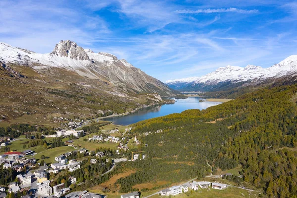 Route Sinueuse Col Maloja Reliant Suisse Italie — Photo