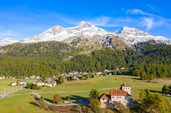 Route Sinueuse Col Maloja Reliant Suisse Italie — Photo