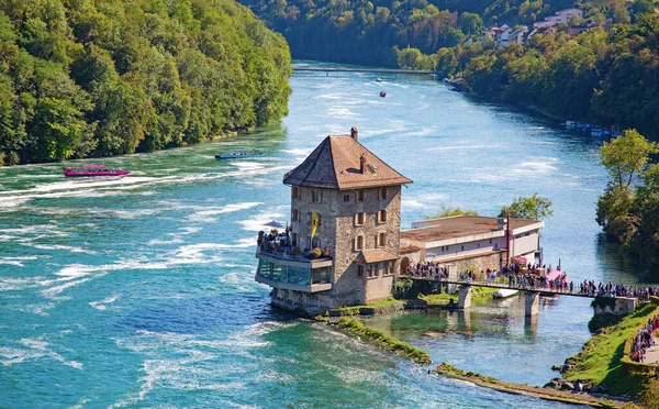 Rheinfall Grande Chute Eau Europe — Photo