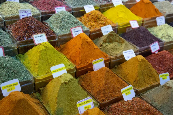 Gewürze Und Tees Auf Dem Ägyptischen Markt Istanbul — Stockfoto