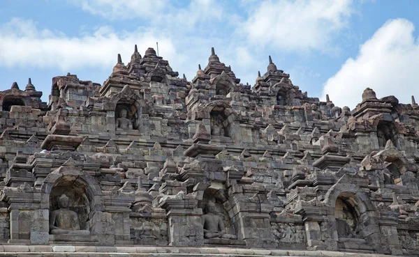 Borobudur Chrám Poblíž Yogyakarta Ostrově Jáva Indonésie — Stock fotografie