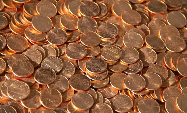 Obrovská Hromada Amerických Mincí — Stock fotografie