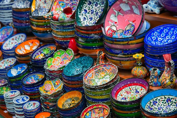 Tradycyjna Turecka Ceramika Wielkim Bazarze — Zdjęcie stockowe