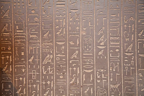 Egyptian Hieroglyphs Wall — Stock Photo, Image