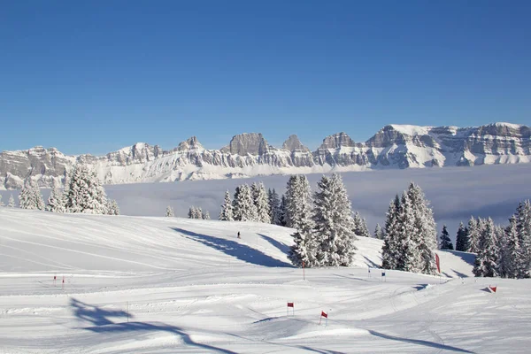 Winter Den Schweizer Alpen Schweiz — Stockfoto