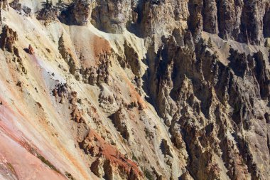 Yellowstone Ulusal Parkı 'ndaki Şelale ve Kanyon, Wyoming, ABD