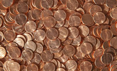 Büyük miktarda Amerikan sikkesi.