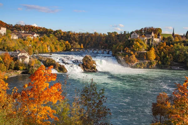 Rheinfall Największy Wodospad Europie — Zdjęcie stockowe