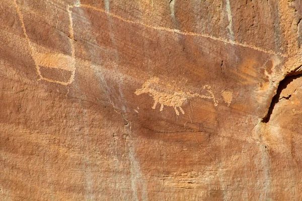 Ancient Petroglyphs Capitol Reef National Park Utah Usa — Stock Photo, Image