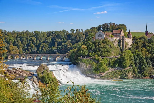 Rheinfall Europas Största Vattenfall — Stockfoto