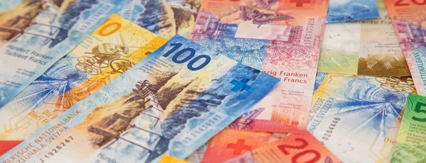 2017 Ben Kibocsátott Svájci Bankjegyek Gyűjtése — Stock Fotó