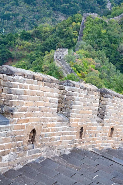 Famous Great Wall China Section Mutianyu Located Nearby Beijing City — Stock Photo, Image